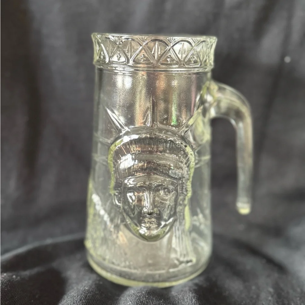 Vintage 1985 Statue of Liberty Centennial 1886-1986 Glass Mug Cup ANCHOR HOCKING